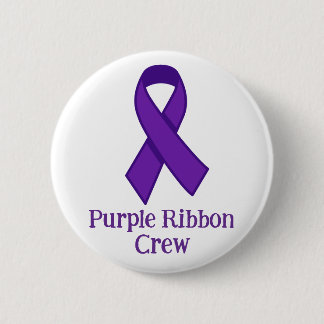 Purple Ribbon Crew Ronde Button 5,7 Cm