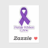 Purple Ribbon Crew Sticker (Vel)