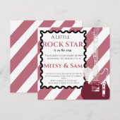 Purple Rock Star Rock a Bye Baby shower Invitation (Devant / Derrière)