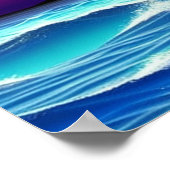 Purple Rolling Hills by the Ocean Poster (Coin)