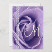 PURPLE Roos en Kant Bruiloft Template G900 Kaart (Voorkant)