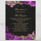 Purple Rose 18 Candles et Roses programme de cérém (Devant)