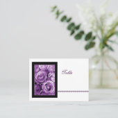 PURPLE Rose Bouquet Carte Place - Réception de mar (Debout devant)