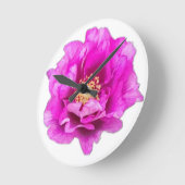 Purple Rose Clock Ronde Klok (Hoek)