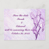 Purple Rose Enregistrer la carte postale Date (Devant)