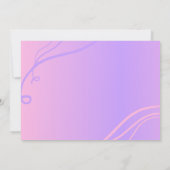 Purple rose moderne Invitation d'anniversaire (Dos)