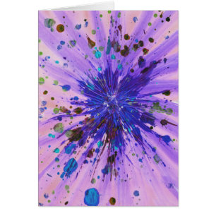 Purple rose Starburst Acrylique Splatter Peinture