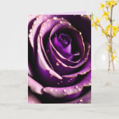 PURPLE ROSE VOUS AIME Carte de voeux ANNIVERSAIRE (Fleur jaune)