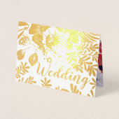 Purple Rouge Rose Or Foil Invitations de mariage (Devant)