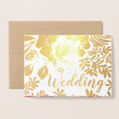 Purple Rouge Rose Or Foil Invitations de mariage (Devant avec enveloppe)