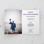 Purple Row of Tassels Photo Graduation Invitation (Intérieur)