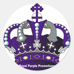 Purple Royal Crown Ronde Sticker