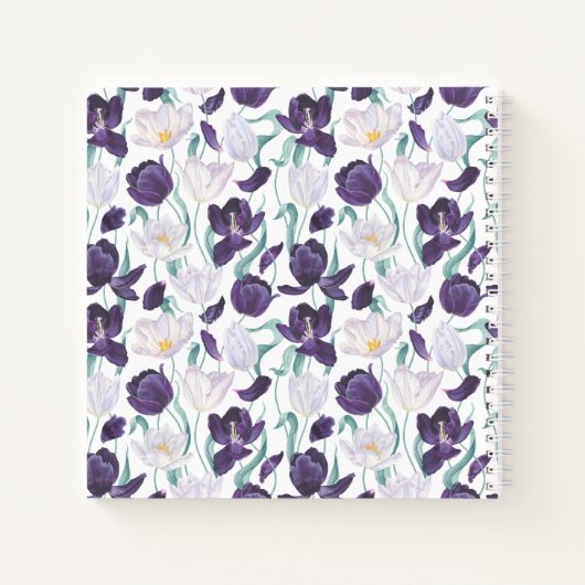 Purple Royal Tulip Sketchbook Notitieboek (Achterkant)