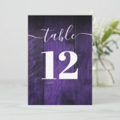 Purple Russe Grange Boho de bois Numéro de table (Debout devant)