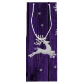 Purple Russe Sac cadeau de vin de rennes de Noël (Dos)