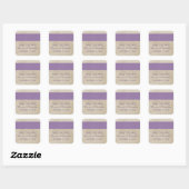 Purple Rustic Damask Enregistrer les stickers Date (Feuille)