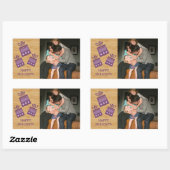 Purple Rustic Présente Des Stickers Photo Vacances (Feuille)