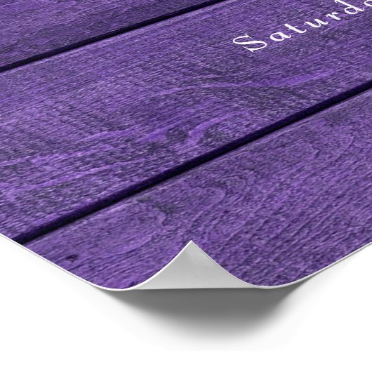 Purple Rustic String Lights Mariage Affiche de bie (Coin)