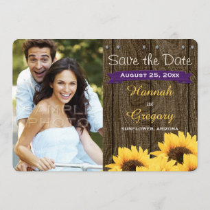 PURPLE RUSTIC SUNLOWER ENREGISTRER LA CARTE DE DAT