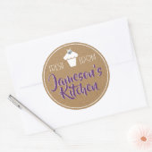 Purple Rustique Kraft papier Étiquette de cupcake (Enveloppe)