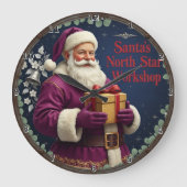 Purple Santa North Star Workshop Grote Klok (Voorkant)