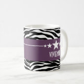 Purple Sassy Star Zebra Mug (Devant droit)