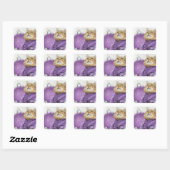 Purple Scarf Winter Cat Stickers (Feuille)