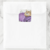 Purple Scarf Winter Cat Stickers (Sac)