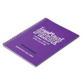 Purple School Pride Mascot Nom Carnet (Côté gauche)