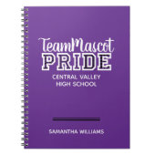 Purple School Pride Mascot Nom Carnet (Devant)