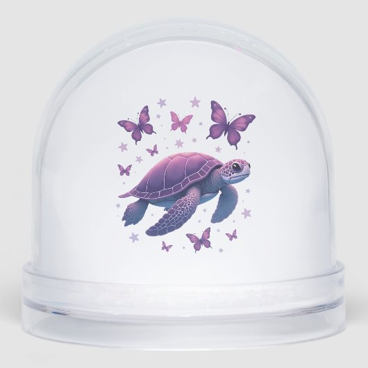Purple - Sea Turtle Butterfly T-Shirt (Avant)