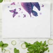 Purple - Sea Turtle Butterfly T-Shirt Theedoek (Gevouwen)