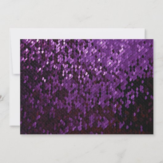 Purple Sequins Sweet 16 Invitation (Dos)