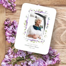 Purple Shades Garland In Loving Memory Photo Magneet