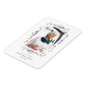Purple Shades Garland In Loving Memory Photo Magneet (Linkerzijde)