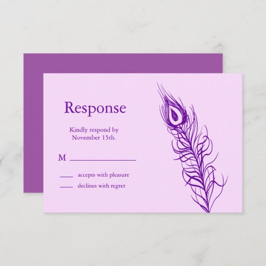 Purple Shake vos plumes de queue RSVP (Devant / Derrière)