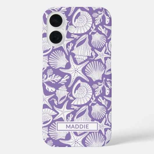 Purple Shells Personalized Case-Mate iPhone Case (Achterkant)
