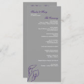 Purple & Silver Calla Lilies Programme de mariage (Devant / Derrière)