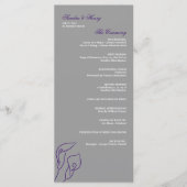 Purple & Silver Calla Lilies Programme de mariage (Devant)