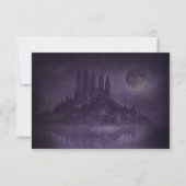 Purple Silver Gothic Romance Wedding RSVP (Devant)