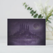 Purple Silver Gothic Romance Wedding RSVP (Debout devant)