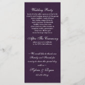 purple Silver programmes de mariage durée du thé (Dos)