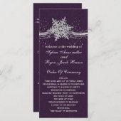 purple Silver programmes de mariage durée du thé (Devant / Derrière)