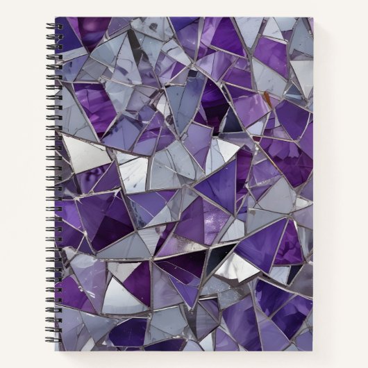 Purple & Silver Shards Notitieboek (Voorkant)