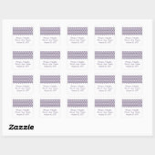 Purple Simple Chevron Enregistrer les stickers Dat (Feuille)