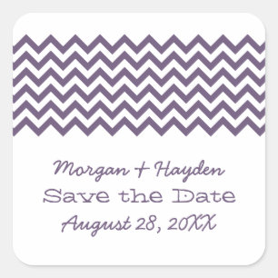 Purple Simple Chevron Enregistrer les stickers Dat