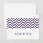 Purple Simple Chevron Numéro de table Carte postal (Devant / Derrière)
