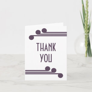 Purple Simple Déco Chic Carte de remerciements