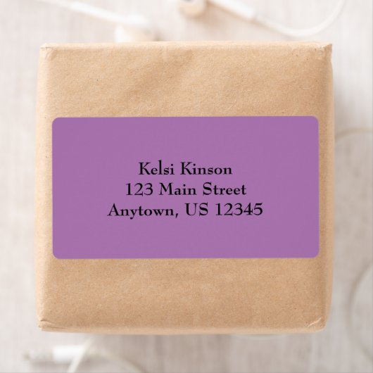 Purple Simple Étiquettes d'expédition simple (En situation)