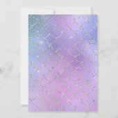 Purple Sirène Anniversaire Fête Invitation (Dos)